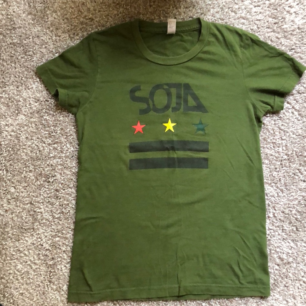 SOJA American apparel green fitted tee